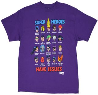 Super Heroes Have Issues Too DC Comics T Shirt