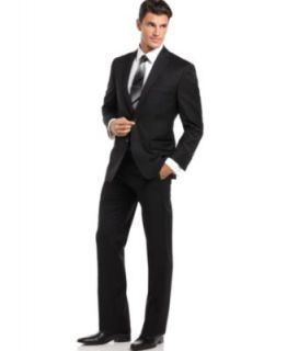 Calvin Klein Suit Separates, Navy Stripe 100% Wool Slim Fit   Mens