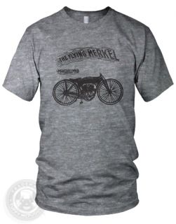 The Flying Merkel Vintage Motorcycle Bike American Apparel TR401 Track