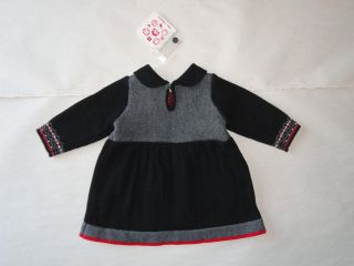 56 HANNA ANDERSSON GIRLS SIZE 60 MERRY TIL MIDNIGHT KNIT DRESS NICE