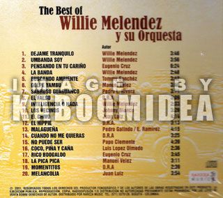 Willie Melendez Y Su Orquesta The Best CD Salsa Guaguanco Exitos
