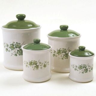 Corelle Callaway Ivy Canister Set Metal or Stoneware