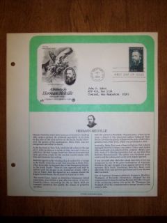 Herman Melville First Day 0f Issue Stamp Aug 1 1984