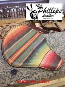 Rich Phillips Mexican Blanket Spring Solo Motorcycle Seat Chopper