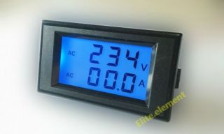 Amp Volt Dual Display LCD Panel Meter with Ct No Need Power L69