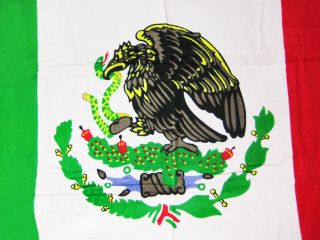 Mexican Flag Terrycloth Beach Towel 60 x 30 Mexico