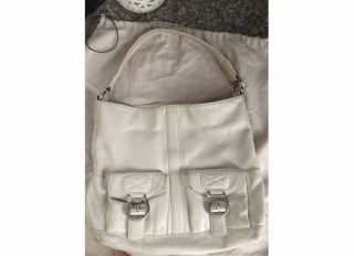 Michael Kors Off White Leather Hobo Shopper Handbag