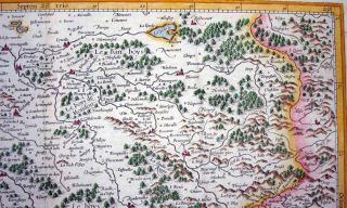 1619 1585 Mercator Map Lorraine from His 1563 Survey