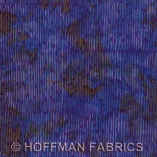FQ Hoffman Bali Batiks Handpaints Linear Texture Royal Blue Stripe Fat