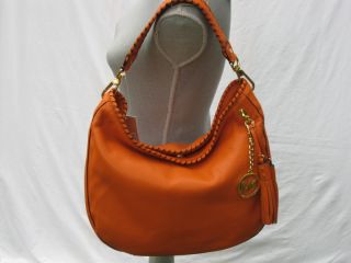 Michael Michael Kors Orange Bennet Large Shoulder Bag Handbag Purse