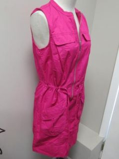 Michael Michael Kors Petite Sleeveless Cargo Pocket Dress PM Hot Pink