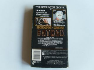 Batman VHS Movie Video Tape Jack Nicholson Michael Keaton VG