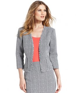 AGB Jacket, Three Quarter Sleeve Tweed Blazer   Womens