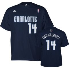 Charlotte Bobcats Michael Kidd Gilchrist Blue Name and Number Jersey T