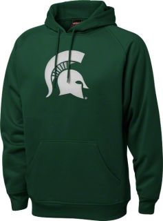 Michigan State Spartans Green Tackle Twill Performance Fleece Hooded