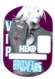 Unused VIP laminated backstage pass for the BRITNEY SPEARS 2001 2002