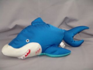 Big Squishy Microbead Pillow Blue Great White Shark Plush Stuffed