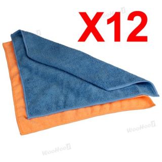 12 Soft Microfiber Cloths Auto Cleaning Valeting Towels