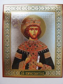 St. CONSTANTINE Konstantin Constantin Orthodox Icon (Lithograph 6