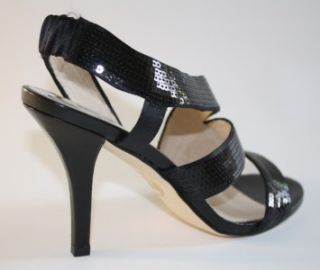 Womens Shoes NIB Michael Kors FARRIS Dress Sandal Sequin Black PROM