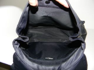 Michiko London Large Black Nylon Leather Backpack Purse Handbag