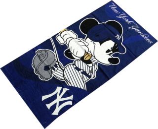 New York Yankees Mickey Mouse Beach Towel 30 x 60
