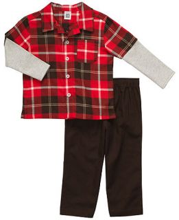 Carters Baby Set, Baby Boys Layered Flannel Shirt and Pants   Kids