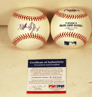 Michael J Fox Signed Autograph MLB Baseball PSA COA