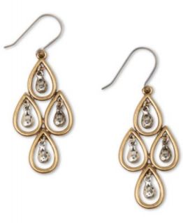 Lucky Brand Earrings, Multitone Oblong Hoop Earrings   Fashion Jewelry