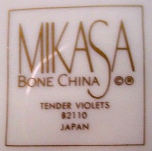 Mikasa China Tender Violets B2110 Pattern Leaf Dish