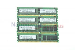 Micron 4GB (4x1GB) Server Memory DDR PC2700R 333MHz ECC MT18VDDF12872G