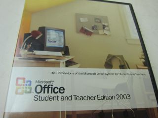 Microsoft Software Office Student And Teacher Edition 2003 w/ Product