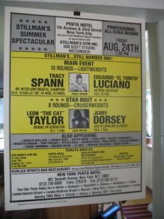 1990 Tracy Spann vs Eduardo Luciano on Site Boxing Poster New York