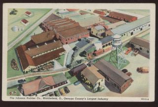Postcard Aerial Johnson Rubber Co Middlefield Oh 1930