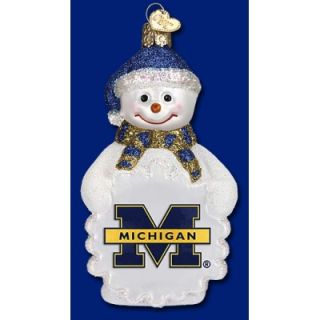 University of Michigan Snowman Christmas Ornament
