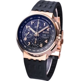Mido All Dial Mechanical Automatic Chronometer Swiss Watch Black Gold