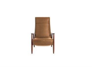 Milo Baughman Recliner 74 in Saddle Leather Modern DWR Design Within