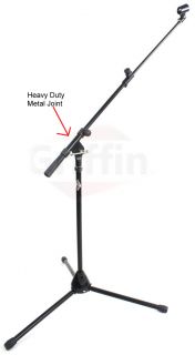 Short Microphone Mic Boom Arm Tripod Stand Holder Clip