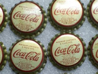 50 Vintage Coca Cola Bottle Cap Tops Cork Back Unused 6 oz Kentucky