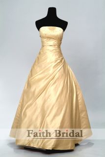 Stock Gold Evening Gown Dress Sz 6 8 10 12 14 16