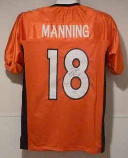 Peyton Manning Autographed Signed Denver Broncos Orange Size XL Jersey
