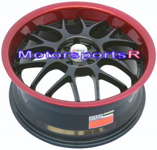 18 XXR 006 Black Red Lip Rims Wheels 02 03 TL Acura RSX Type s 04 06