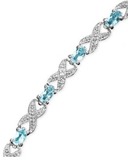 Victoria Townsend Sterling Silver Bracelet, Blue Topaz (3 ct. t.w