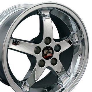 17 9 10 5 Chrome Cobra Wheels Rims Fit Mustang® 94 04