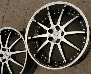 Niche Spa 22 Black Rims Wheels BMW 745 760 7 Series 22 x 9 0 10 5 5H