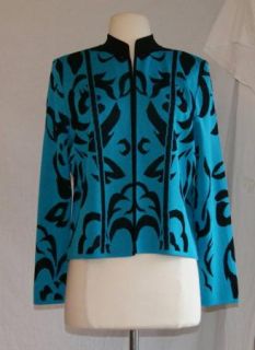 Ming Wang Acrylic Knit Open Cardigan Sweater Jacket Medium