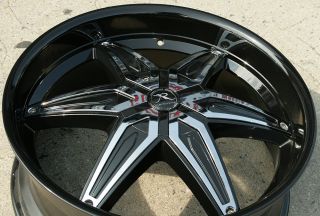 Draco KR11 22 Black Rims Wheels Acura TL 09 Up 22 x 8 5 5H 35
