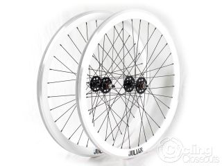 Julian V2 Fixed Gear Wheel Wheelset White 32 Hole Deep V