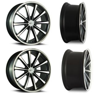 20 MT 10 Staggered Concave Wheels 5x114.3 +40 Matte Black/Machined