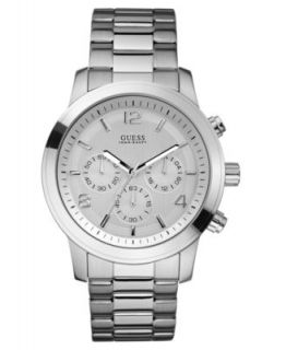 GUESS Watch, Mens Chronograph Stainless Steel Bracelet 44mm U0075G3